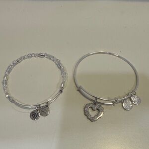 Alex and Ani Silver Charm Bracelet Duo